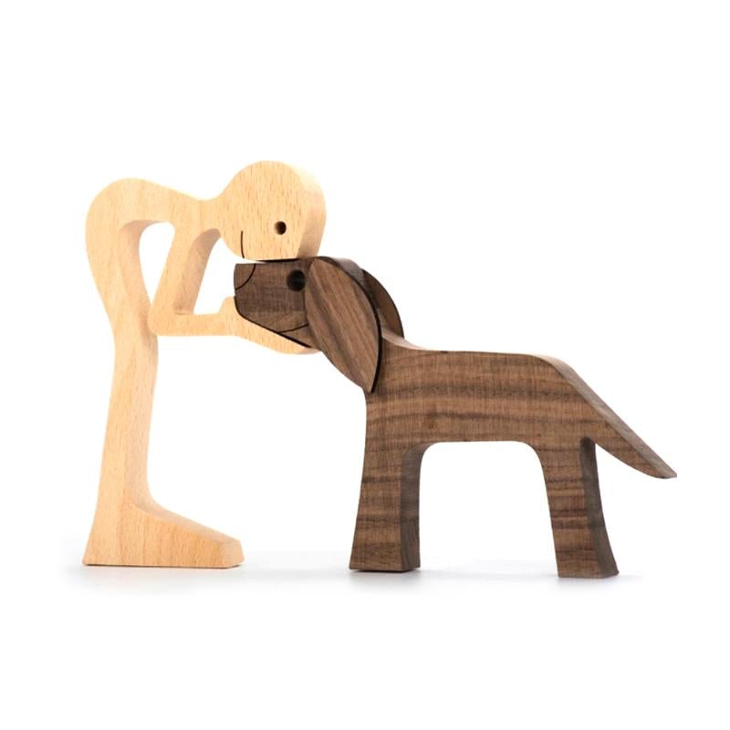 Avelena | Tierliebhaber Holzskulptur Tischdekoration