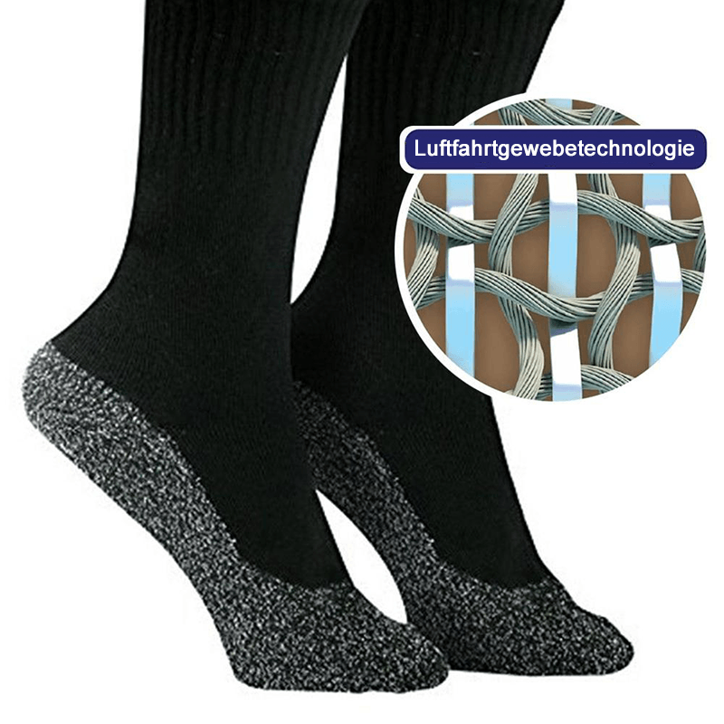 Avelena | Warme Socken 35 Grad konstante Temperatur Socken,Drei Paar schwarze Socken