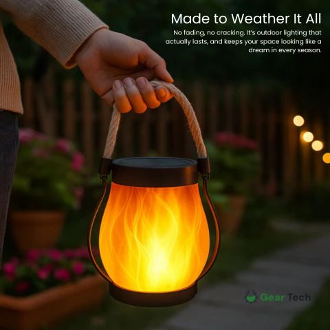 Avelena | Solar-powered outdoor lantern | Realistic flame effect, weatherproof & ideal for cozy evenings on the terrace or balcony