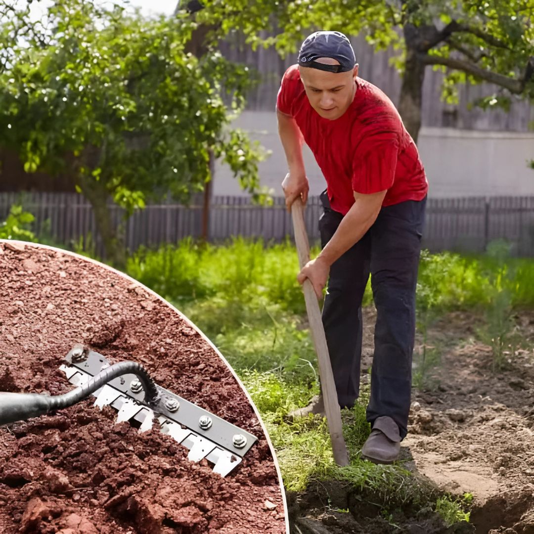 Avelena | Weed Rake | Ultra-durable steel teeth & ergonomic handle for effortless garden care