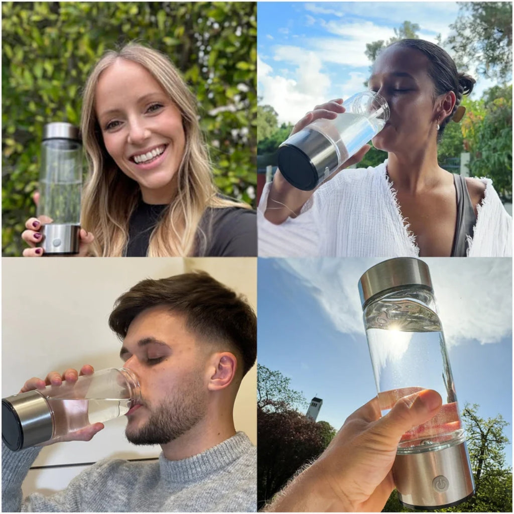 Avelena | Wasserflasche mit Wasserstoff | USB wiederaufladbar, entzündungshemmend & perfekt für tägliche Hydratation und Wellness