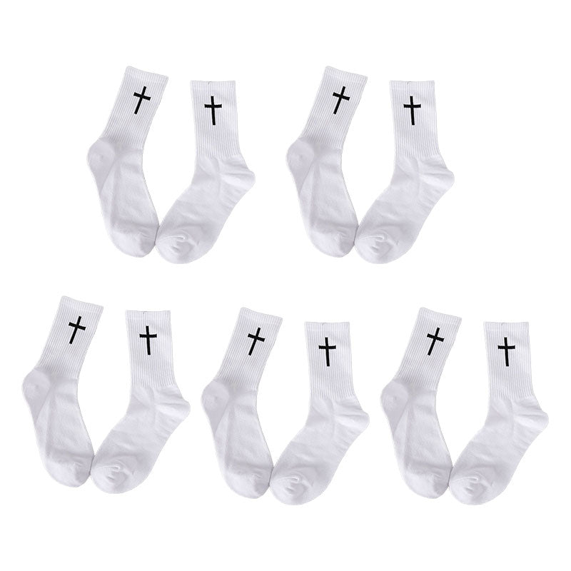 Avelena | Schwarze und weiße Kreuzsocken