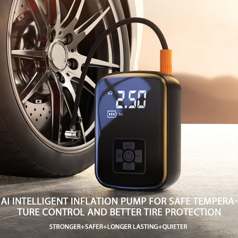 Avelena | AirPump Pro – Tragbarer Luftkompressor mit digitalem Display und LED-Licht