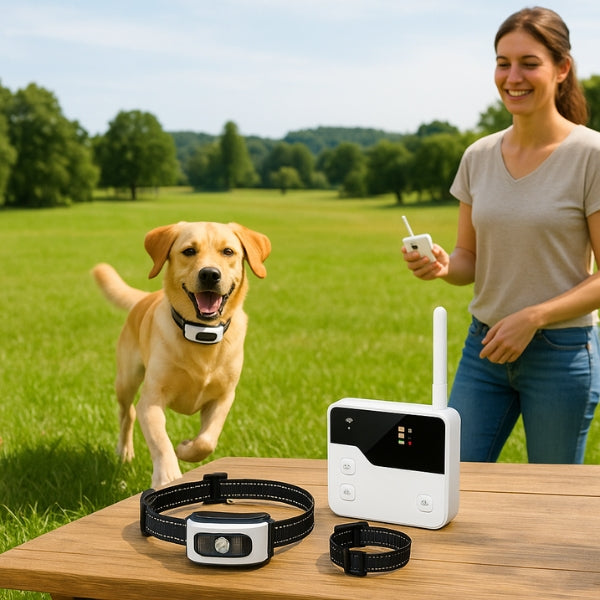 Avelena | Wireless Hundezäun mit Trainingshalsband – 2-in-1 Elektronisches Eingabesystem für sichere Hundebereiche