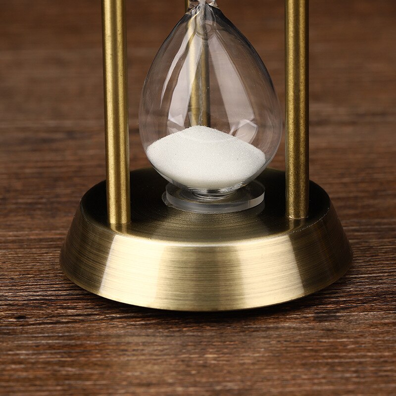 Avelena | 3/5/10 Minuten Retro Metall Handwerk Sanduhr Pendel Home Office Desktop Arrangement Ornament Sand Timer Sandglas Dekoration