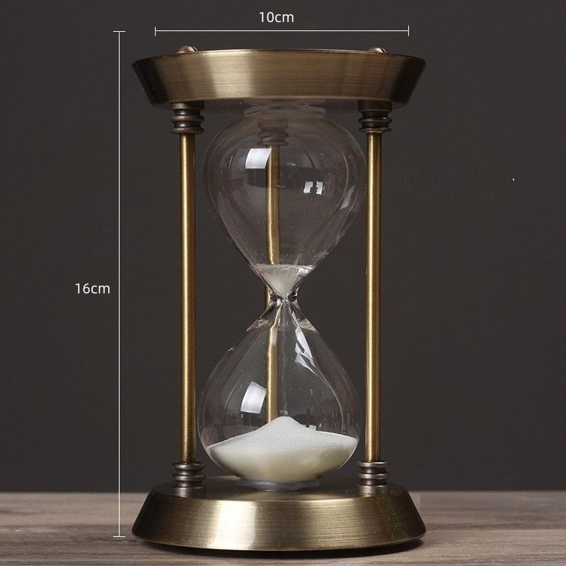 Avelena | 3/5/10 Minuten Retro Metall Handwerk Sanduhr Pendel Home Office Desktop Arrangement Ornament Sand Timer Sandglas Dekoration