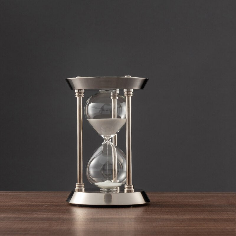 Avelena | 3/5/10 Minuten Retro Metall Handwerk Sanduhr Pendel Home Office Desktop Arrangement Ornament Sand Timer Sandglas Dekoration