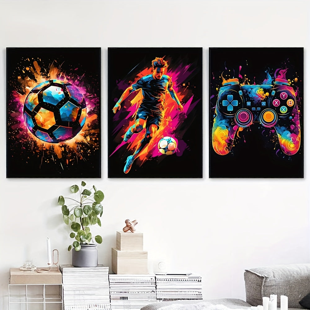 Avelena | PixelPower - Sport- und Gaming-Poster-Set