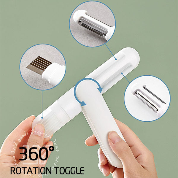 Avelena | 3 in 1 multifunktionales drehbares Paring-Messer