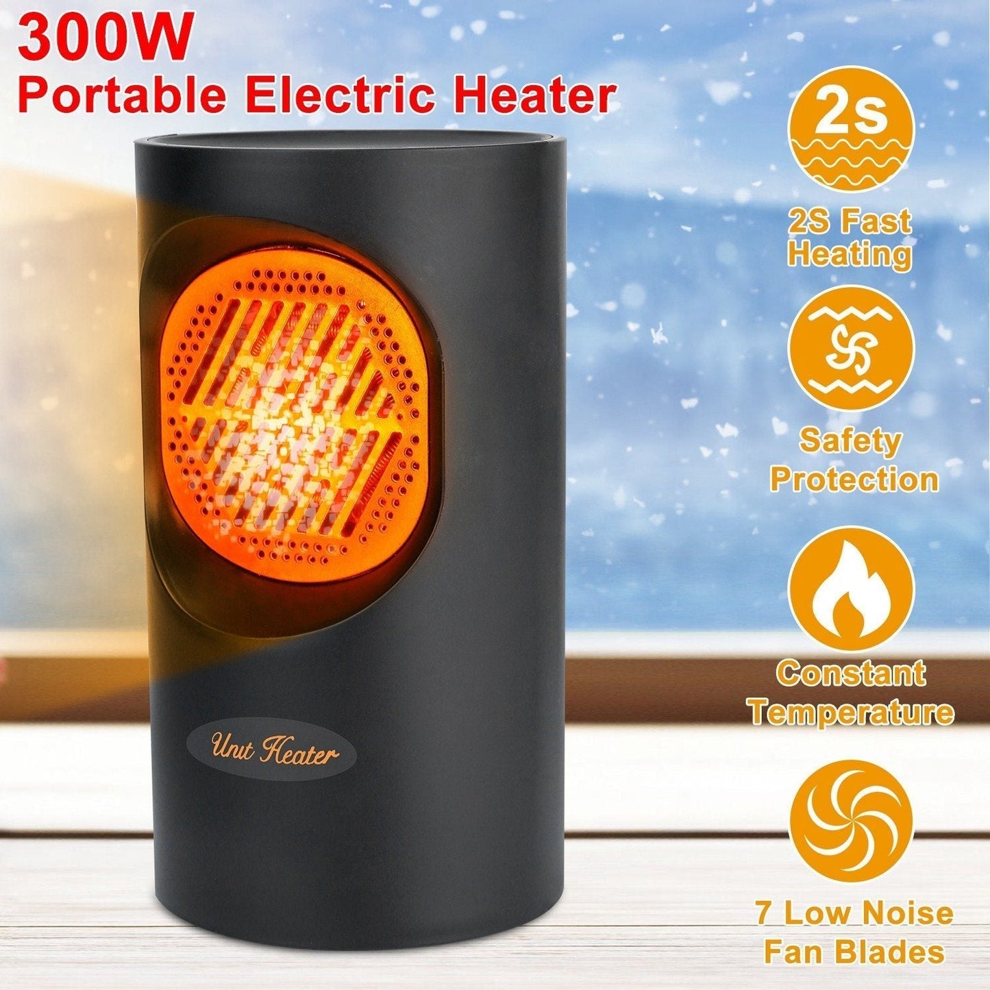 Avelena | 300W Tragbarer Elektrischer Mini-Heizer