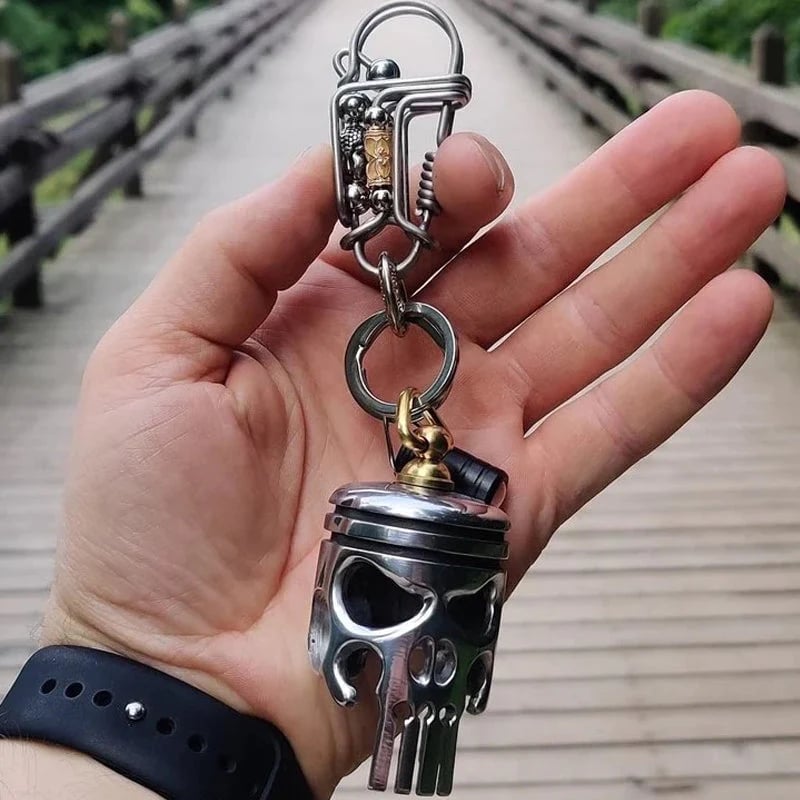 Avelena | Piston Art Skull Schlüsselanhänger