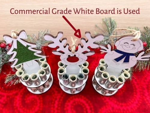 Avelena | Weihnachts Geldhalter Anhänger | Holz Ornament zum Aufhängen | Kreatives Geschenk für Kinder
