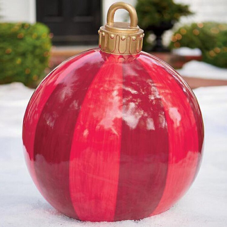 Avelena | Weihnachts Deko Kugeln aufblasbar | PVC Outdoor Kugeln | Wetterfest & Wiederverwendbar | Verschiedene Designs