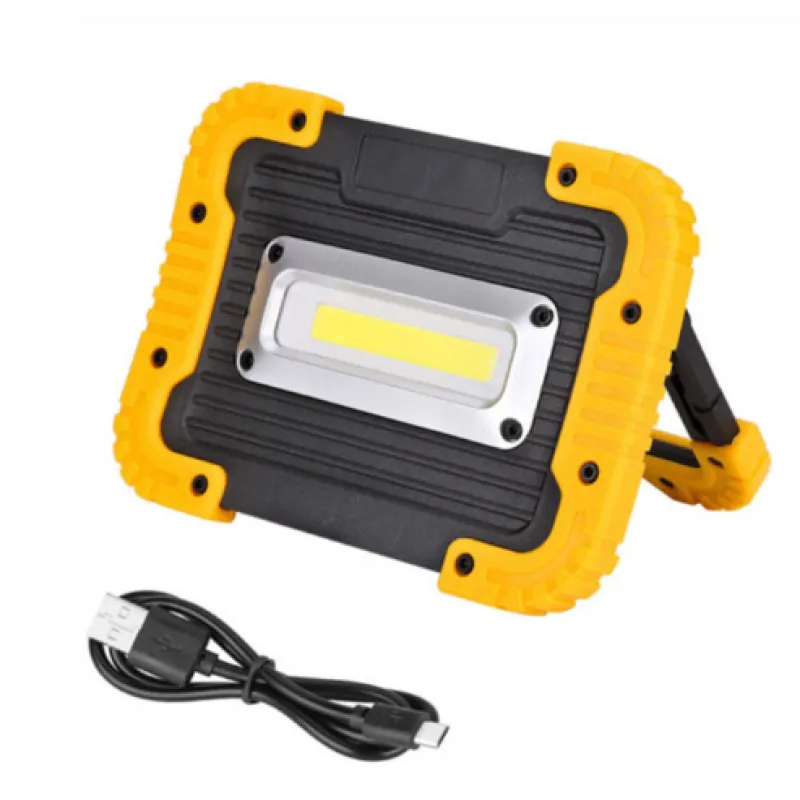 Avelena | Wiederaufladbare LED Baustellenstrahler – Tragbare Arbeitsleuchte mit USB und Robuster Hülle
