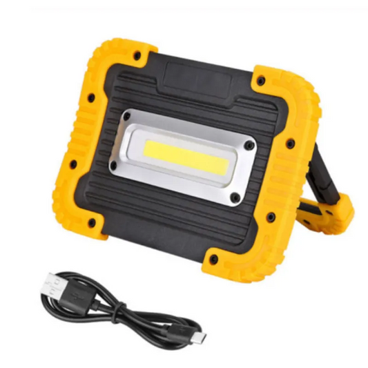 Avelena | Wiederaufladbare LED Baustellenstrahler – Tragbare Arbeitsleuchte mit USB und Robuster Hülle