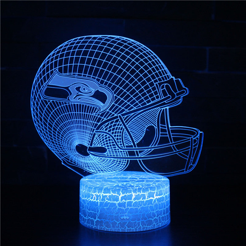 Avelena | Seahawks Football Helm 3D Optical Illusion Lampe