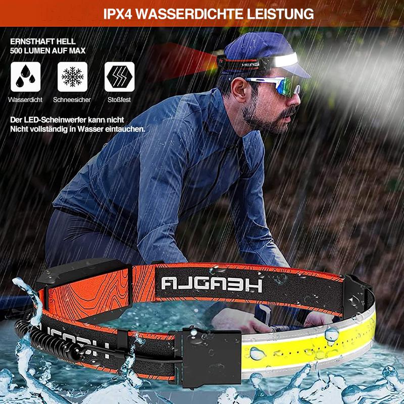 Avelena | Scheinwerfer mit roten Warnleuchten bei Nacht