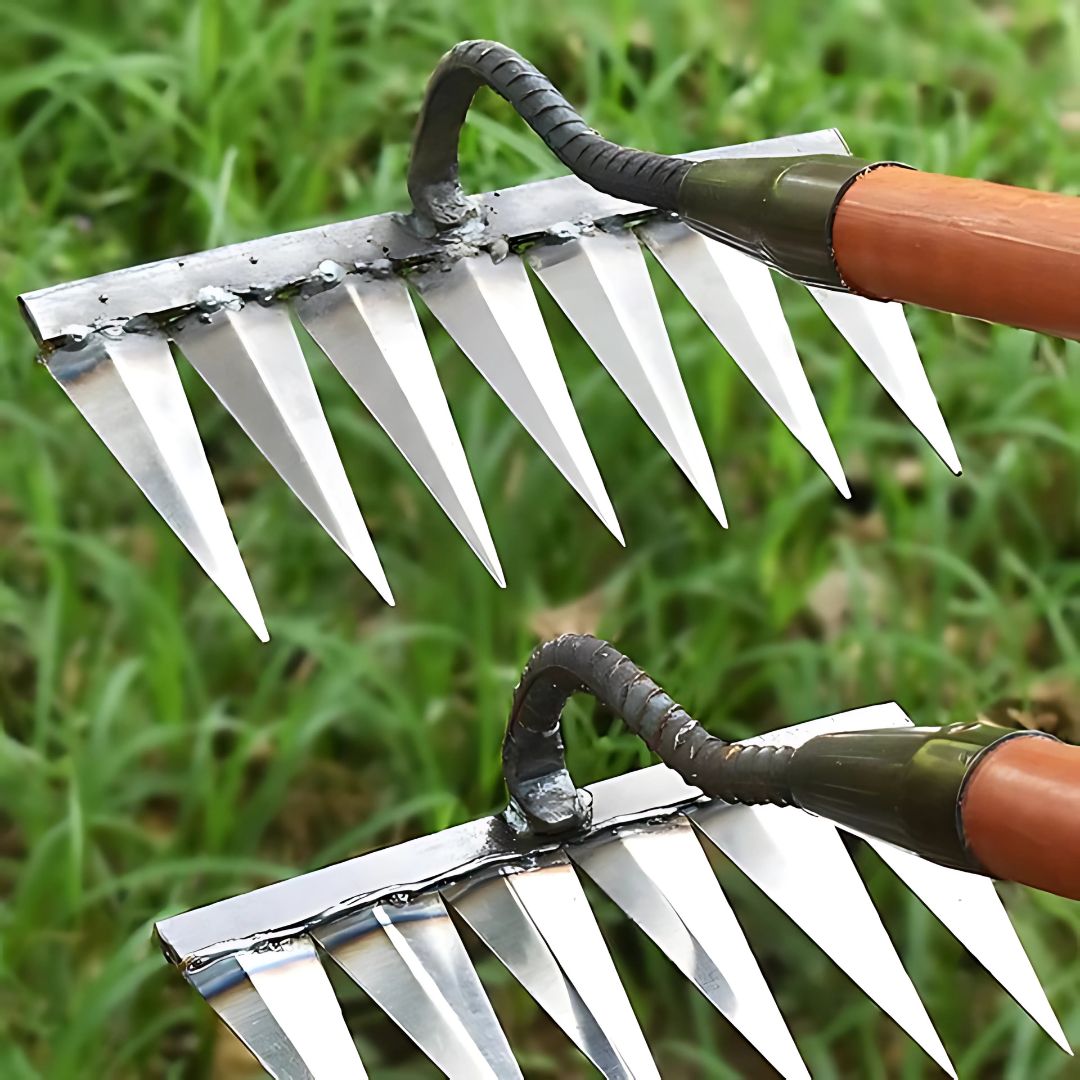 Avelena | Weed Rake | Ultra-durable steel teeth & ergonomic handle for effortless garden care