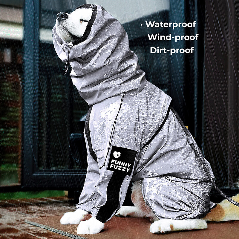 Avelena | Reflektierender Allwetter wasserdichter cooler Hundezubehör Regenmantel