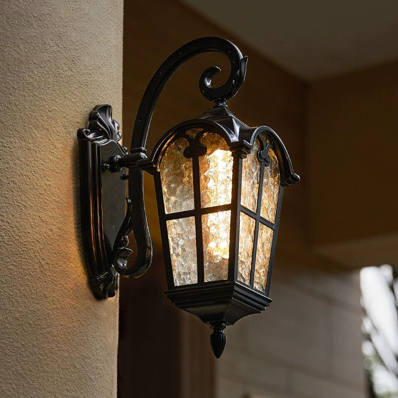 Avelena | Solar Waterproof Outdoor Wall Light | Vintage Design mit Fernbedienung für Veranda, Terrasse & Garten Verwendung