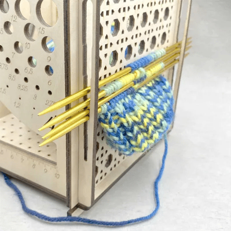 Avelena | All-in-One Holz Garnschale - Multifunktionales Strickwerkzeug