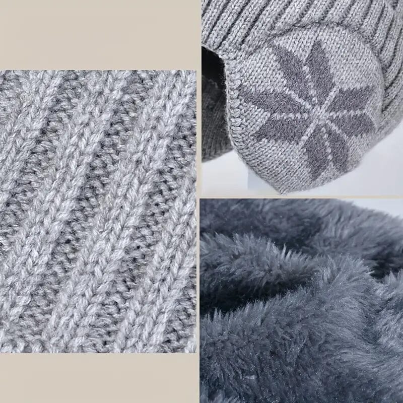 Avelena | Winter Beanie Mütze Schal Sets Warme Strickmütze
