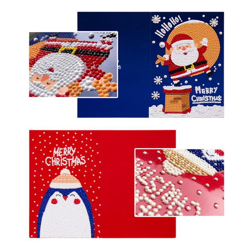 Avelena | Weihnachtskarte mit künstlicher Diamant(ein Set von 8 Modellen)
