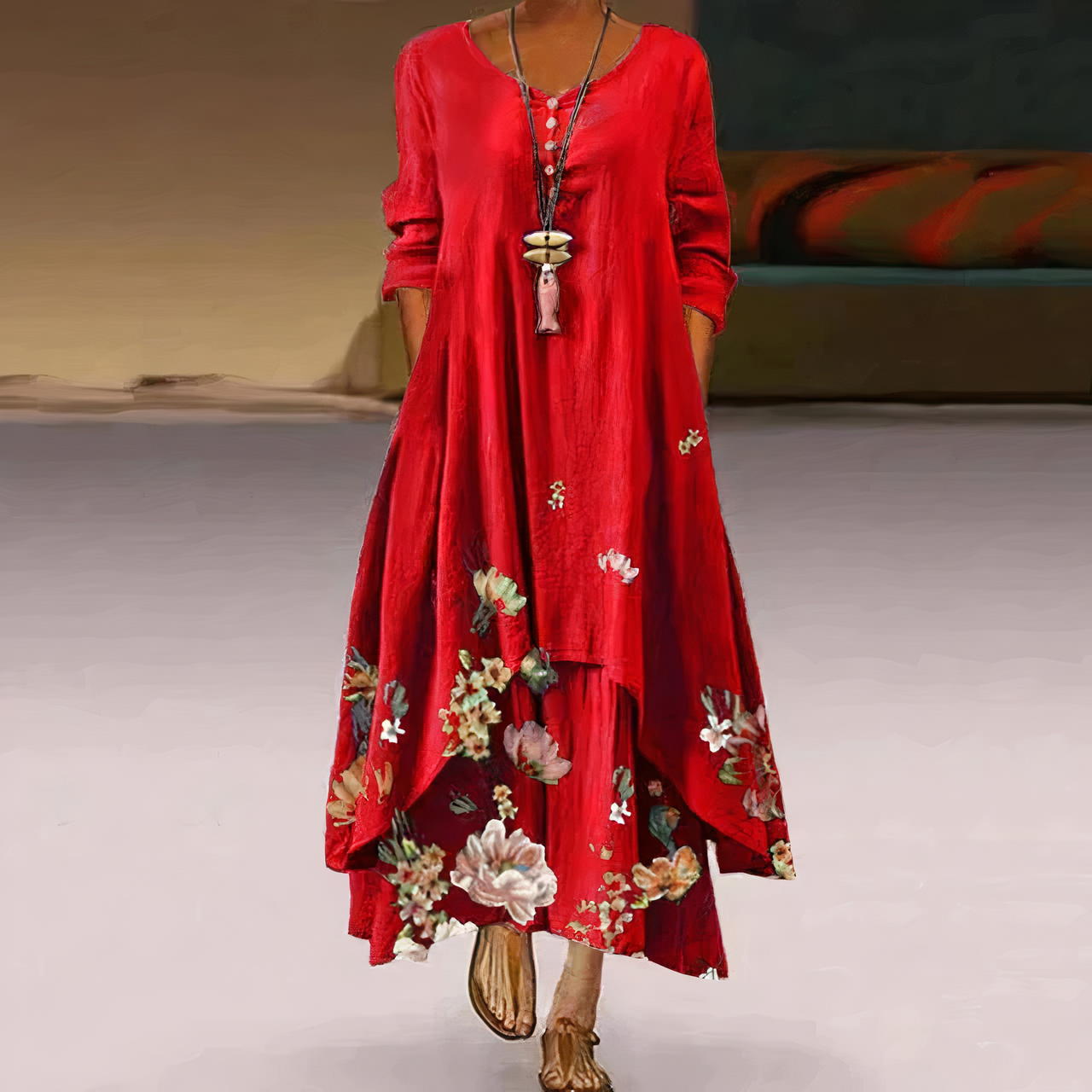 Avelena | Elegante katoenen Jurk