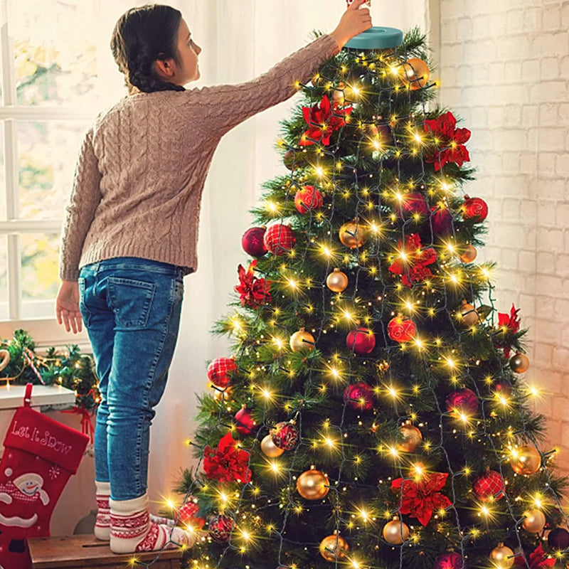 Avelena | Weihnachtsbaum Wasserfalllichter mit Ring