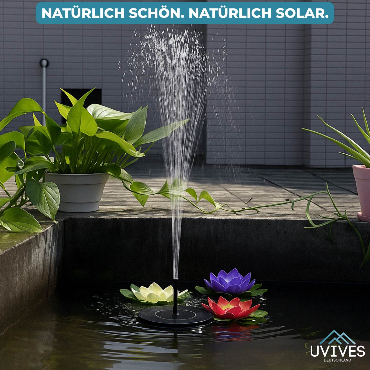 Avelena | AquaBloom – Solarbrunnen für Ruhe & Eleganz im Garten