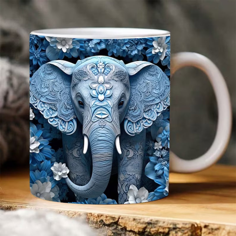 Avelena | 3D Elefant Blumen Becher