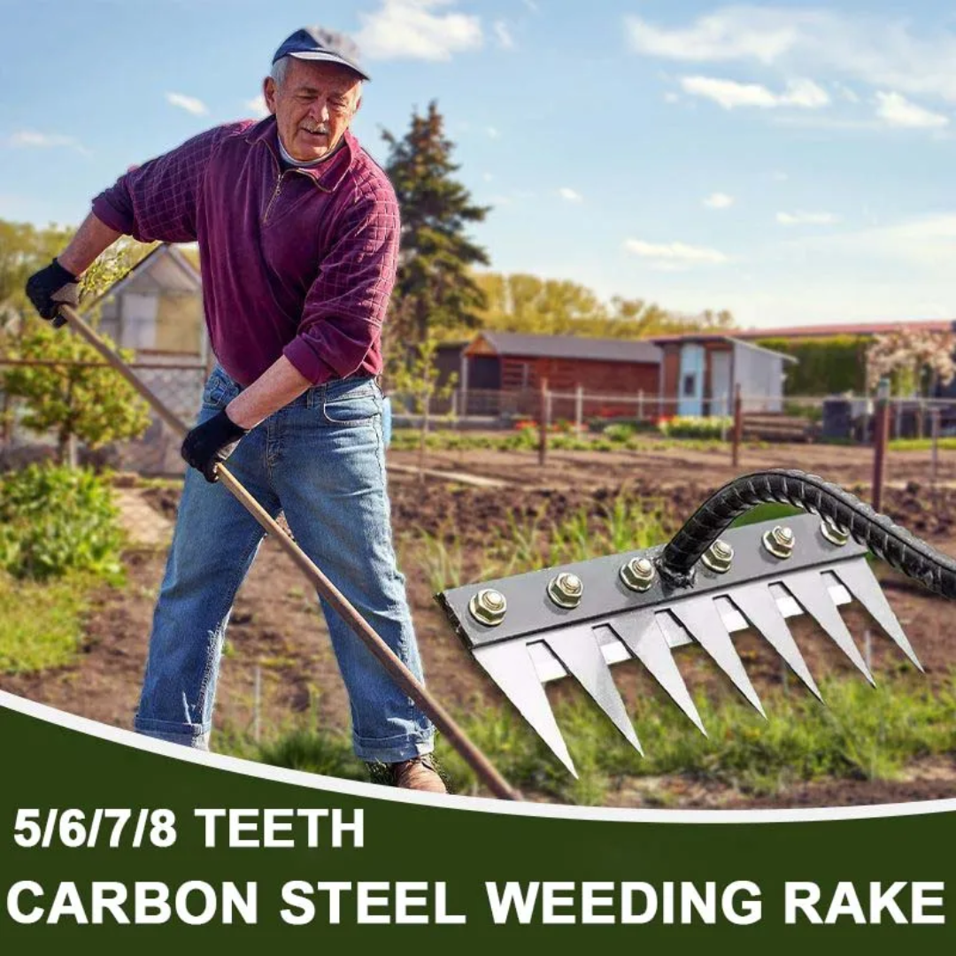 Avelena | Weed Rake | Ultra-durable steel teeth & ergonomic handle for effortless garden care