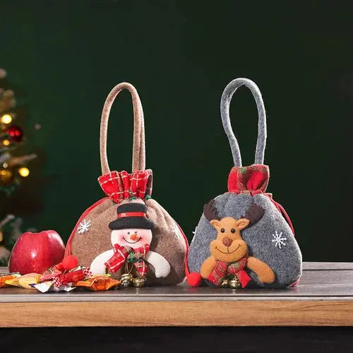 Avelena | Weihnachten Geschenkbeutel | Stoffbeutel mit Kordelzug | Verschiedene Designs | Wiederverwendbar