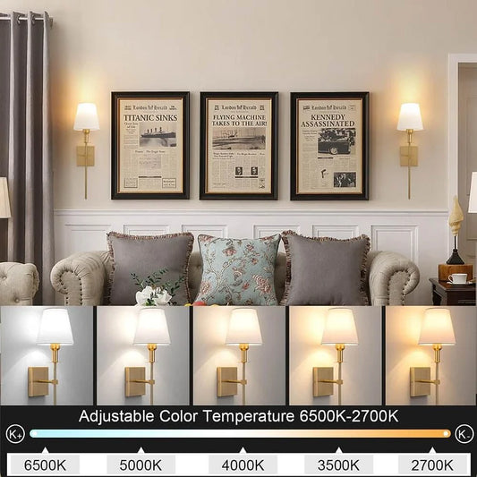 Avelena | Wiederaufladbares kabelloses Wandlicht-Set (2er-Pack) - Batterie-betriebene Innen- und Außenbeleuchtung für Zuhause, Terrasse und Garten