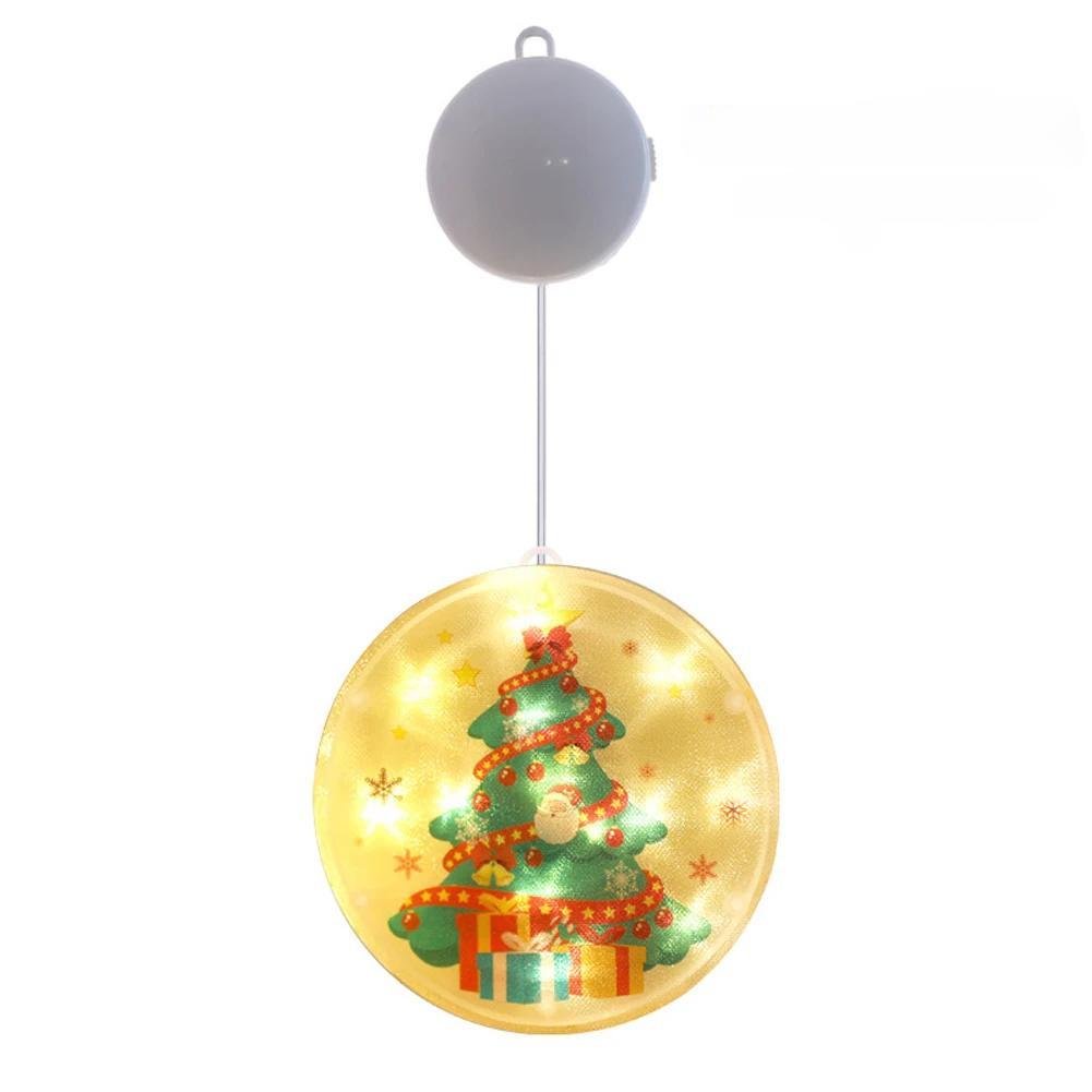 Avelena | Weihnachtsbaum LED Fensterlichter – 3D batteriebetriebene Feenlichter mit einfacher Aufhängung und doppelseitigem Klebeband