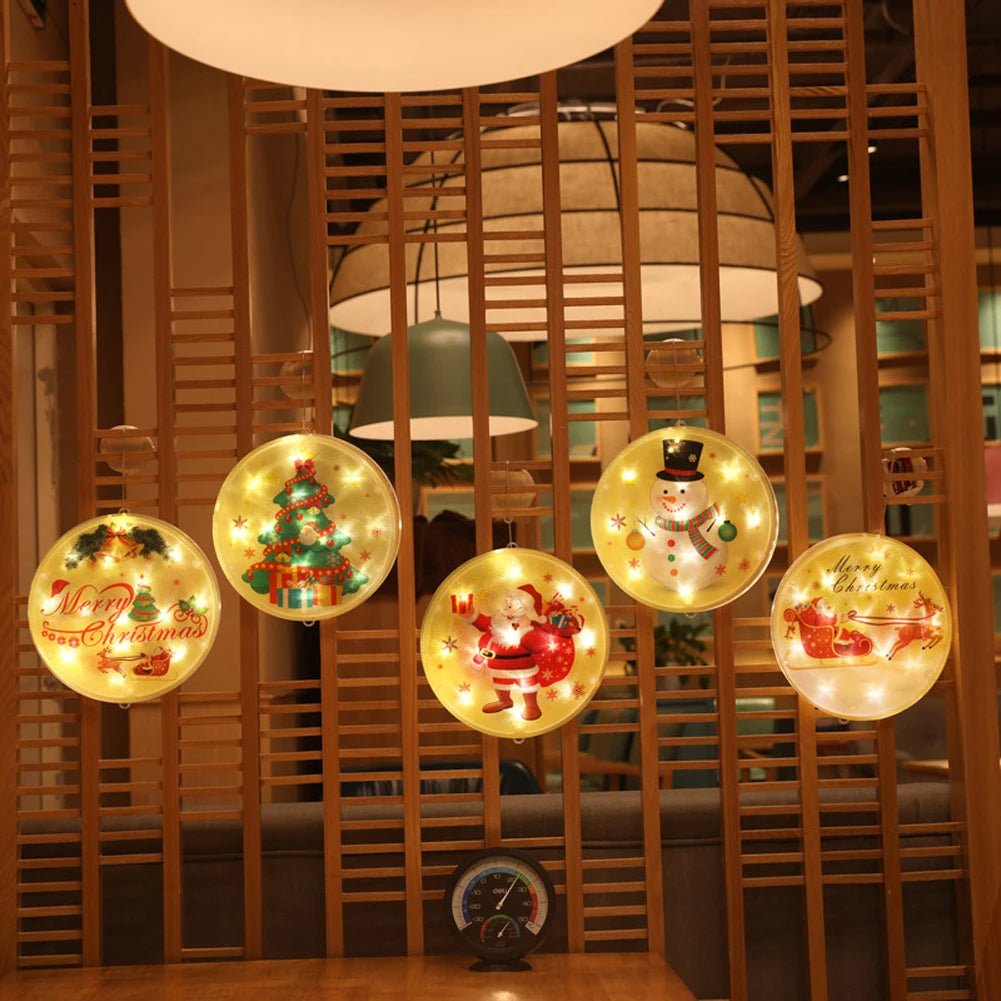 Avelena | Weihnachtsbaum LED Fensterlichter – 3D batteriebetriebene Feenlichter mit einfacher Aufhängung und doppelseitigem Klebeband