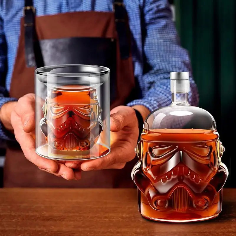 Avelena | 3 Stück kreative Whiskykaraffe mit 2 Gläsern Barutensil