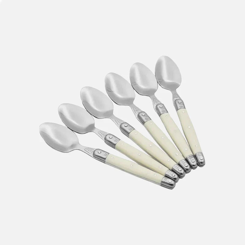 Avelena | Elfenbeinfarbenes Laguiole-Besteckset