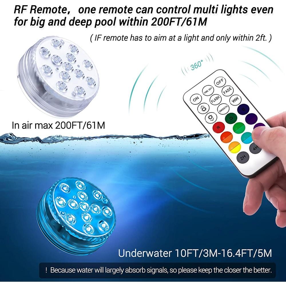 Avelena | 4-Pack: Dekorative wasserdichte batteriebetriebenen LED-Leuchten - 16 wechselnde Farben
