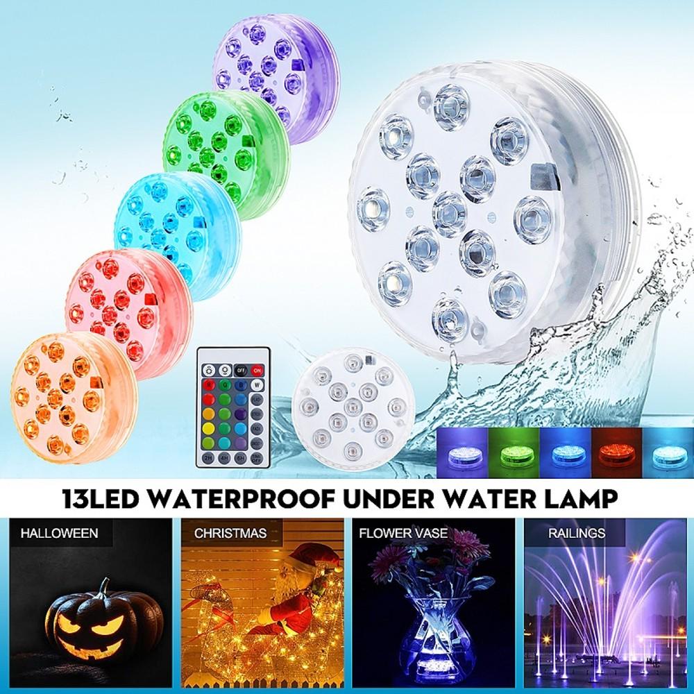 Avelena | 4-Pack: Dekorative wasserdichte batteriebetriebenen LED-Leuchten - 16 wechselnde Farben