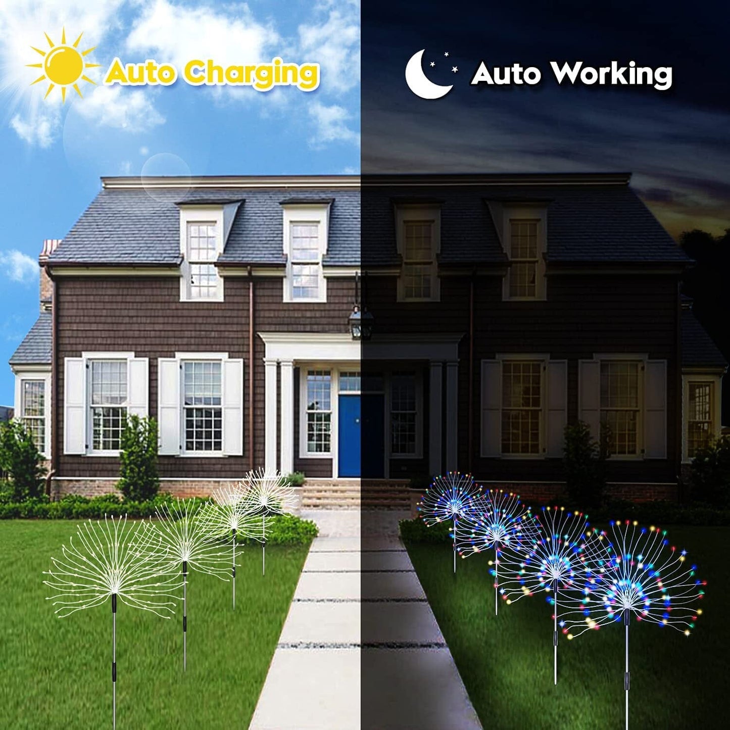 Avelena | 4er-Pack: Solarleuchten Außen, Warmweiß Gartenlichter