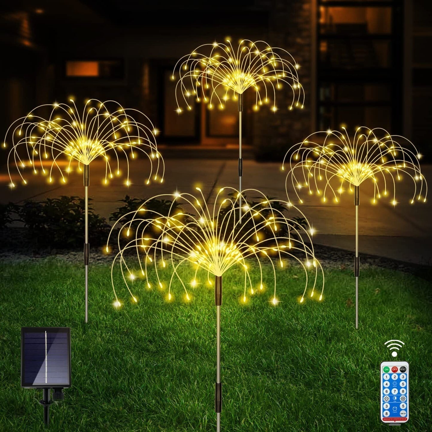 Avelena | 4er-Pack: Solarleuchten Außen, Warmweiß Gartenlichter