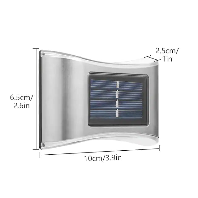 Avelena | 4-teilige: Solar Außen 6 LED Waterproof Wandlichter