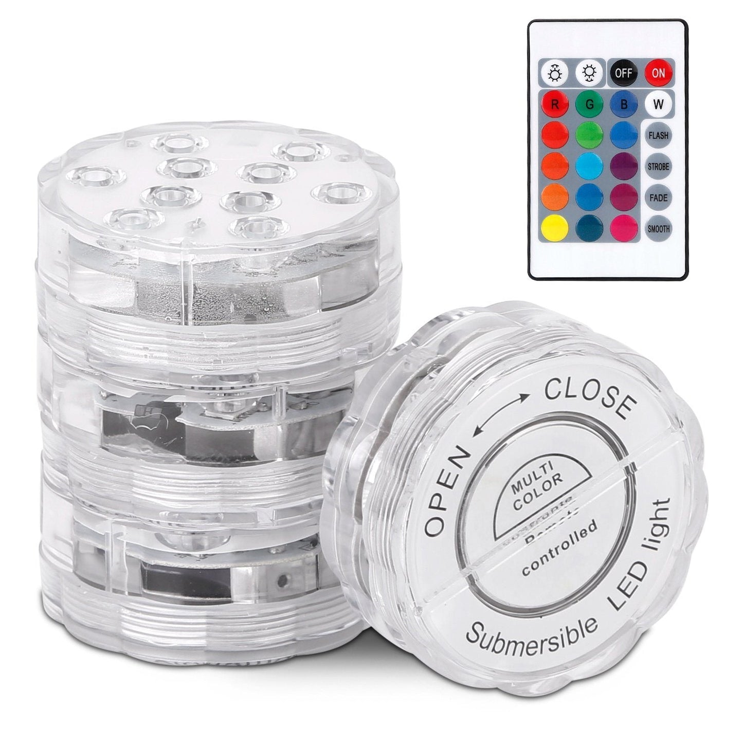 Avelena | 4-Teilig: Unterwasser RGB LED Lichter