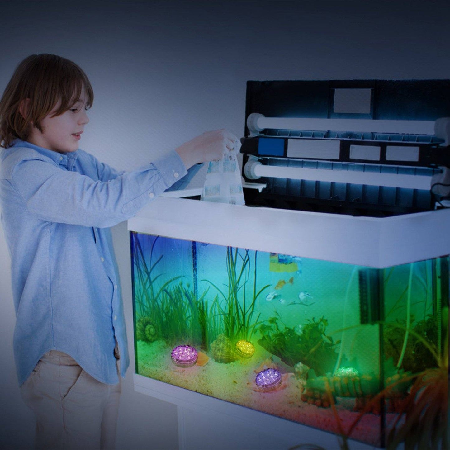 Avelena | 4-Teilig: Unterwasser RGB LED Lichter
