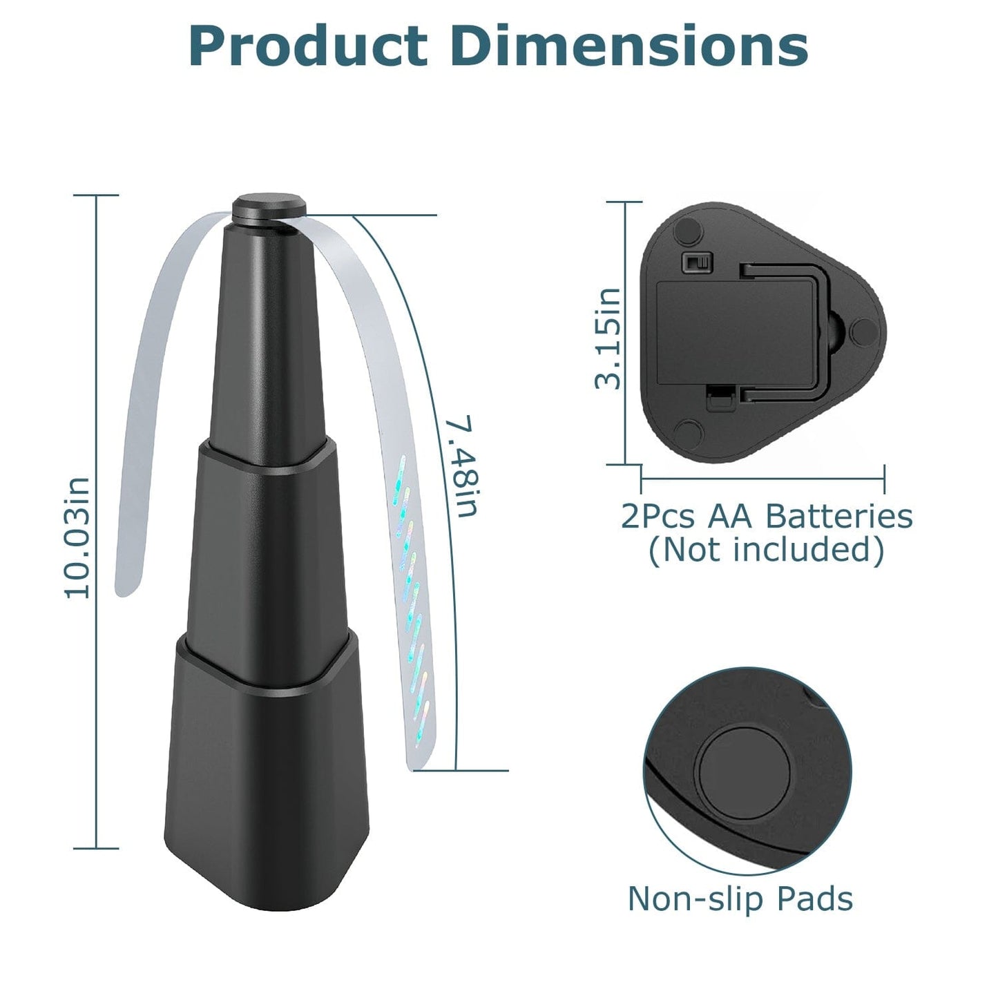 Avelena | 4-Teilig: Fliegenabwehr Ventilator Tisch Batteriebetriebene Insektenabwehr