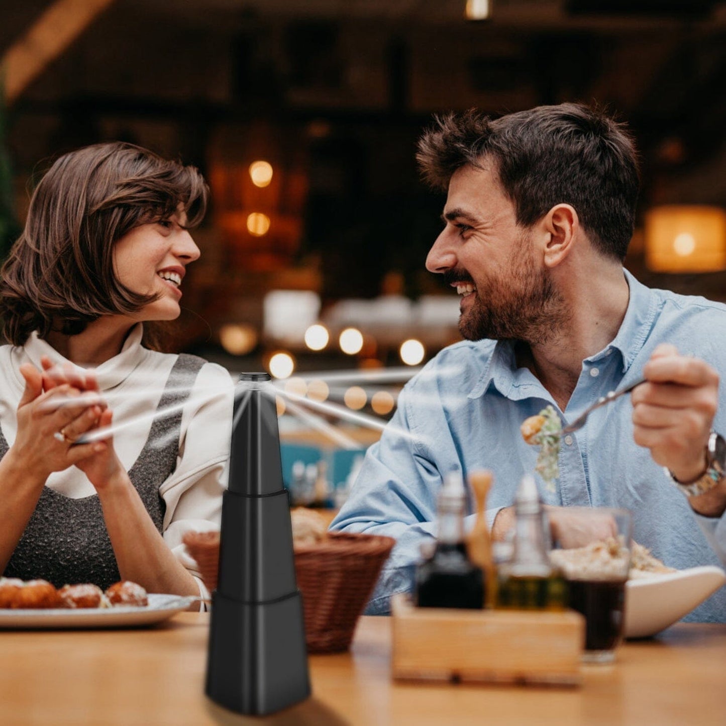 Avelena | 4-Teilig: Fliegenabwehr Ventilator Tisch Batteriebetriebene Insektenabwehr