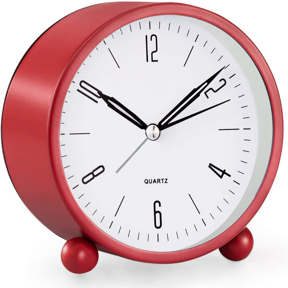 Avelena | 4" Super Silent Non Ticking Analogwecker mit Nachtlicht
