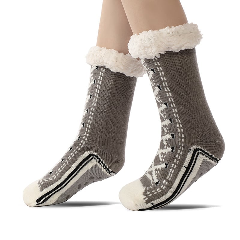 Avelena | Ultra-dicke Cashmere Hausschlappen Socken (Einheitsgröße passt den meisten)