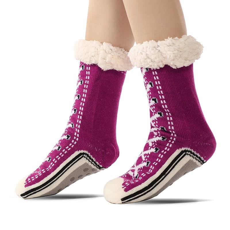 Avelena | Ultra-dicke Cashmere Hausschlappen Socken (Einheitsgröße passt den meisten)